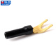 Zejie speaker U-shaped banana fork pure copper gold-plated fork Y-type power amplifier speaker audio plug terminal block pure copper rhodium-plated Y plug 13.3mm No Specifications