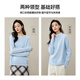 ESE-Y Yiyang 100% wool sweater for women 2025 autumn and winter new sweater loose round neck pullover casual inner sweater Bordeaux red-half turtleneck XL