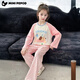 
Little pig Banner children's autumn pajamas girls cartoon autumn clothes autumn pants girl internet celebrity home clothes baby boy long sleeve underwear set blue 130 cm