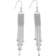 Lao Fengxiang platinum earrings pt950 lace tassel bouncy bead earrings curved hook birthday gift for girlfriend platinum jewelry platinum about 8.47g one pair