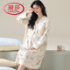 Langsha (Langsha) Sweet Nightgown con algodón de algodón de algodón de algodón de algodón y otoño estilo para mujeres para mujeres embarazadas para dar a luz y alimento ropa de confinamiento para camisones que amamantan pueden salir 13062 M mujeres (recomendadas 80-100 Jin [Jin equivale a 0.5 kg])