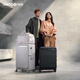 Samsonite suitcase 20-inch double open cover multi-function trolley case wet and dry separation suitcase KT2 black password box