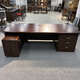 All solid wood desk and bookcase combination rosewood boss desk and chair with side table office desk furniture executive desk rosewood 2.4m desk + side table + main chair