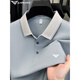 Armani Armani spring and autumn new lapel POLO shirt men's casual fashion versatile long-sleeved thin T-shirt high-end free 25612 gold tea brown 3XL 56 (suitable for weight 170-190Jin Jin equals 0.5 kg)
