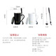 JINGREPUBLIC mug ceramic coffee cup tea cup large capacity 380ml with spoon lid Lucky series black