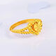 Luanjie Old Phoenix Gold Store Real Gold Ring for Women Heart-Shaped Solid Love Gold Ring Ring Adjustable as a Gift Gold 9 3.68g will be sold for 5988 yuan