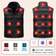 Ji Luosen Intelligent Heating Clothing Autumn and Winter Rechargeable Heated Thermostatic Vest Outdoor Cycling Electric Heated Vest Vest Jacket Men Black Single Clothes Without Power Bank 5XL Recommended 200-230Jin Jin is equal to 0.5 kg