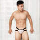 Men's thong large size sexy underwear men's temptation gay sexy bag sexy T pants hollow free to take off sexy black leucorrhea S