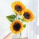Artificial flower sunflower artificial flower dried flower living room bedroom floor display sunflower silk flower indoor decoration flower yellow 1