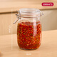 WELLMEET chili sauce special jar chopped pepper bottle garlic sauce fermentation food grade glass sealed jar home-made pickles 1000ML thickened glass silicone seal