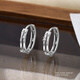 Zhou Dafu earrings for women new style irregular zircon 999 pure silver earrings niche new ear buckles fashion earrings earrings