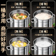 Fat Donglai's same style stainless steel soup bucket commercial braised meat large capacity round bucket with lid brine boiling extra thick soup pot induction cooker extra thick rivet ears diameter 40 high 25 - capacity about 25L weight about 5