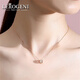 Lirokini small waist necklace for women 18 gold k rose gold pendant clavicle chain Chinese Valentine's Day birthday gift small waist necklace