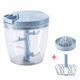 Hand-pulled meat grinder household small mixer juicer multi-function stuffing machine 900ml hand-pulled vegetable shredder Nordic blue