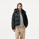 Tambor puff down jacket women's short removable hood autumn and winter warm jacket 25 years new 5530520D black 165