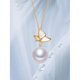 Ruan S's aura and grace 18k gold mother-of-pearl inlaid with nucleated freshwater pearl single pendant for women 18K gold-gold_white freshwater nucleated pearl 11-12mm