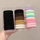 INS Korean style simple bold high elastic hair tie basic solid color headband women's hair rope rubber band hair tie hair accessories coffee color towel ring flower pattern random-10 pieces