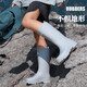 Mujeres Las nuevas botas de lluvia de 2025 con calzado de goma impermeable y sin deslizamiento de mares que no capturan el mar acampar y caminar zapatos de agua de tubo medio (tubo medio) 36
