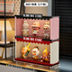 KAMAN blind box storage display stand transparent labubu figure storage box Bubble Mart star doll display cabinet box combination black pink + red and white 2 pcs