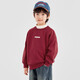 Duojia Fashion Boys' Red Sweater with Velvet Winter Round Neck Bottoming Loose Children's Pullover Top