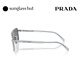 PRADA/Prada sunglasses for men polarized driving sunglasses square glasses 0PR A57S silver frame/dark gray lens 1BC175