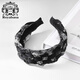Royal sasa Royal salsa retro braided high skull headband wide edge high-end pressure-sensitive hair headband pastoral knitted headwear