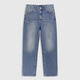 GAP Women's 2025 Herbst New Retro gewaschen Micro-Flash Mid-Wait Straight Jeans Casual Hosen 849915