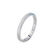 Lao Fengxiang platinum fixed mouth cat's eye plain ring simple and versatile plain ring platinum jewelry white gold about 2.5g ring number 13