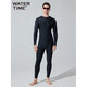 WATERTIME Men's Swimsuit Swimsuit One-piece Wetsuit Beach Pants Anti-Embarrassing Swimsuit Black Silver M