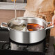 Kitchen plan with thickened bottom 304 stainless steel Yuanyang pot large capacity soup pot induction cooker gas universal hot pot special pot