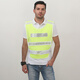 Reflective vest traffic car construction vest safety clothing car car night new traffic rules riding printable fluorescent yellow net white strips