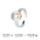 S999 sterling silver oval pearl twist ring for women ins style advanced open adjustable ring Valentine's Day gift s999 sterling silver oval pearl twist ring XYC263 transparent gift box + sterling silver certificate