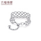 Lukfook Jewelry platinum 950 lace CNC process pull-adjustable romantic soft ring platinum ring priced GJP0014DS 2.13 grams (including labor cost 320 yuan)