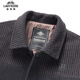 Classic car (LAOYECHE) Containing sheep wool Dad's woolen jacket men's autumn and winter middle-aged and elderly plus velvet thickened woolen jacket men's clothing