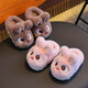 Children's cotton slippers for boys and girls in winter, indoor home non-slip warm heel plush children's baby cotton shoes, upgraded version pink (heel included) 12 26/27 size (shoe inner length 16CM, suitable for feet 15