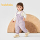 Balabala shopping mall same style baby trousers girls down overalls winter wear 2025 new warm pants hyacinth purple 70618-white duck down 90 down filling 46g