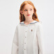 Hush Puppies children's clothing for children, girls and older children, autumn new casual pure cotton cloud-like comfortable care shirt, original white 150 cm