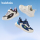 Balabala children's shoes children's sports shoes boys and girls running shoes light and breathable 2025 new autumn and winter shoes campus white shoes