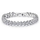 Half-grain quality 18k gold bracelet, platinum, beautiful full diamond, moissanite, and women's luxury bracelet jewelry, white gold 16cm