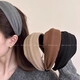 Daily wear wide-brimmed hair band headband for women 2025 new high-ceiling gray hair band hairpin travel headband gray wide-brimmed headband