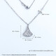 Beijing Gold Trading Center Co., Ltd. Platinum Hollow AB Adjustable Crushed Ice Fan-shaped Small Skirt Chain Approximately 5.49g