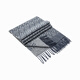 YOUNGOR Scarf Men's Diamond Pattern Cashmere Blended Scarf Winter Warm Scarf 2025 Shopping Mall Same Style Gray Blue YWWJ715308HQQ One Size