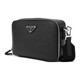 PRADA Brique Saffiano leather handbag shoulder bag men's black basic outfit (bag + dust bag)