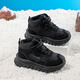 Pull back children's shoes children's cotton shoes winter plus velvet warm sports shoes for boys and girls WBNJS2757 black black 32