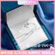 LAOLATU pt950 white platinum diamond four-leaf clover ring for women to propose and engage. Valentine's Day birthday gift for girlfriend and wife. Platinum four-leaf clover live ring for women with certificate.