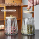 Glass tea jar sealed storage jar moisture-proof scented tea tangerine peel sugar cube storage jar household food grade storage Jiuyun lid (free lid) large size 750ml 1 piece