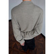 Old Money Style Henley Collar Sweater Men's Spring and Autumn Loose Trendy Heavyweight Knitwear Trendy Brand Premium Sense Floral Gray 2XL
