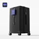 Heilan House luggage large capacity trolley case for men and women multifunctional suitcase durable boarding code obsidian black 30 inches