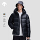 DESCENTE Desante SKI STYLE series HEAT NAVI men's short shiny warm down jacket BK-black XL (180/100A)