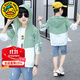 G.DUCKKIDS children's clothing children's sun protection clothing summer new boys' sun protection clothing medium and large children thin breathable sun protection clothing boys summer clothing green 130 size 7~8 years old 120-130cm